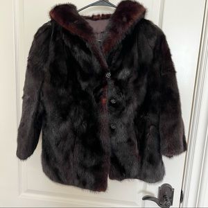 Faux fur xs/s coat vintage